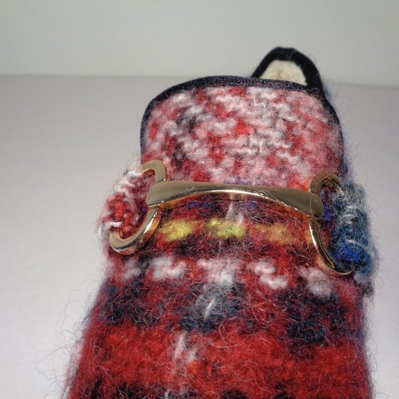 Steve Madden Size 7 M PAXTYN Red Plaid New Loafers - Picture 13 of 14